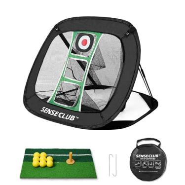 Imagem de SENSECLUB Rede De Chipping, E Tapete Para Áreas Internas, Alvo Prática Golfe Com Bolas Tee, Presentes Jogos Ao Ar Livre No Quintal Golfistas