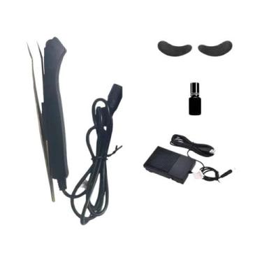 Imagem de Pinça De Cílios Portátil 2 Em 1 Com Lâmpada UV, Secagem Rápida De Cola