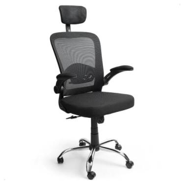 Imagem de Cadeira de Escritório Ergonômica Giratória SyberFlex com Malha Mesh Re