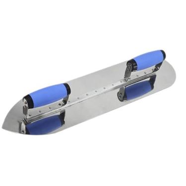 Imagem de Ｂｅｓｇａ Desempenadeira de gesso com cabo duplo e cabo grande, ferramenta para concreto, ferramenta para revestimento de piscinas e concreto, 20in Round Pointed