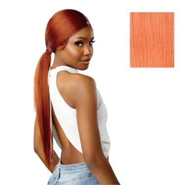Imagem de Sensationnel Dashly Lace Front Wig - Unit 51 Low Ponytail Wrap Style Hand Tied Laceparting Ear to Ear Synthetic (ROSEGOLDCOPPER)