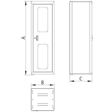 Imagem de Armário Modular para Ferramentas 1 Porta e Visor Tramontina PRO Cinza