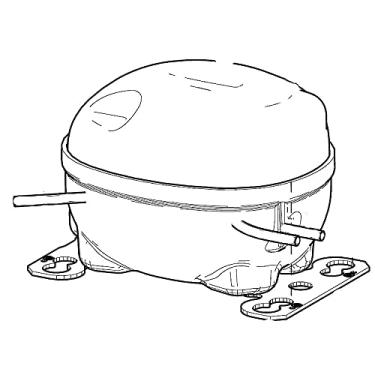 Imagem de SAMSUNG Compressor de geladeira MSV172AL2J/SM3, R-134 (substitui MSV172AL2J/SM1) Peça genuína do fabricante do equipamento original (OEM)