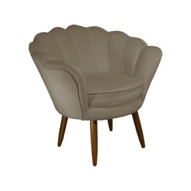 Imagem de Poltrona Decorativa Pétala Cappuccino - New Haus