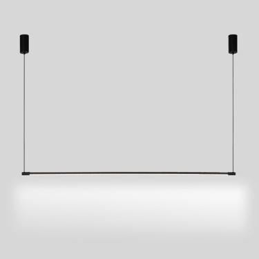 Imagem de 31.5 Luzes Pendt De Barra De Alumínio, Chdeliers De Tubo Longo Linear, Lâmpadas Pendt De Flauta Ultrafinas Para Restaurantes, Luminárias Led Modernas, Dark, white light