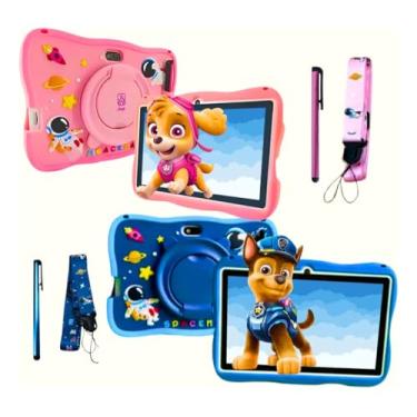 Imagem de Tablet Infantil A16 7" Android Wi-Fi 32GB Controle Parental Capa Antichoque Educativo Criança Netflix YouTube Kids