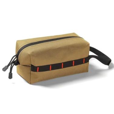 Imagem de Bolsa de higiene multifuncional para áreas externas, bolsa portátil para ferramentas de armazenamento, caixa de lenços de papel (Cáqui)