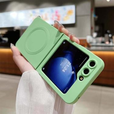 Imagem de Capa magnética fosca de silicone líquido para Samsung Z Flip ZFlip 6 5 4 3 ZFLIP6 com carregamento sem fio, 5, para Z Flip4