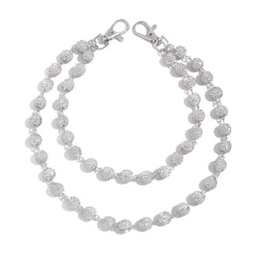 Imagem de Calça em camadas, corrente de contas, para homens, boêmia, carteira, jeans, chaveiro, punk, joias modernas, unisex, Metal, Sem Pedra Preciosa