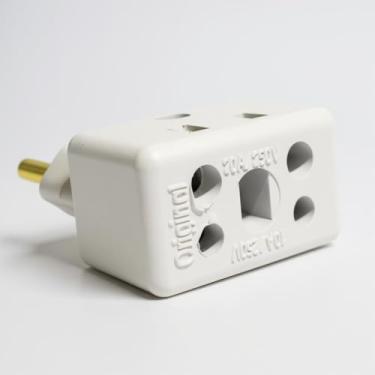 Imagem de Adaptador Tomada Universal 10A 20A 250V Conector Elétrico Pino Redondo