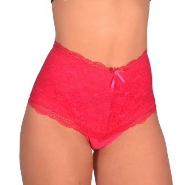 Imagem de Kit 5 Pçs Calcinha Cinta Alta Pala Modeladora De Renda - Larah Lingeri