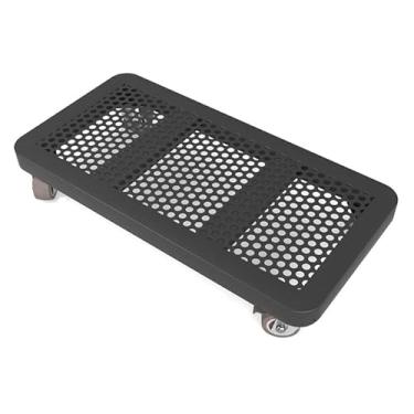 Imagem de Suporte de CPU Mobile PC Tower Stand, suporte de CPU rolante para debaixo da mesa, suporte de CPU de chão com rodas bloqueáveis, para casa, suporte de CPU de escritório (preto, 400 mm x 200 mm)