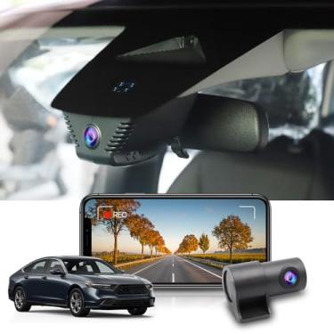 Imagem de Fitcamx Câmera veicular frontal 2K + traseira 1080P adequada para Honda Accord 2023 2024 2025 Hybrid Sport LX EX Touring EX-L (Gen11), visual OEM, vídeo HD duplo, gravação em loop WiFi, sensor G