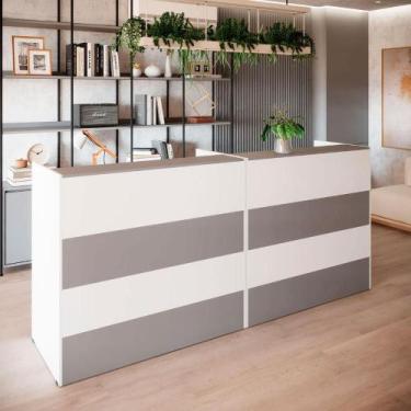 Imagem de Balcões para Atendimento Recepção Escritório 180 cm F5 - F5 Office G, 