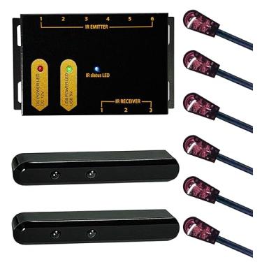 Imagem de ENSIGEAR Kit repetidor infravermelho. Sistema repetidor IR. Extensor de controle remoto IR. Receptor de sensores duplos. Suporta até 30 metros