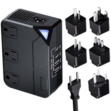 Imagem de WAUDM Conversor De Tomada De Viagem Internacional De 250 W Com 4 Portas Usb, Reduz 220 V Para 110 V, Adequado Para Áreas De 100 V-240 V