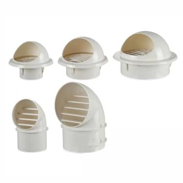 Imagem de Vent Cap, 1PC PVC Wall Ceiling Air Vent Ducting Ventilation Exhaust Grille Cover Home Tube Outlet(Type2-75mm)