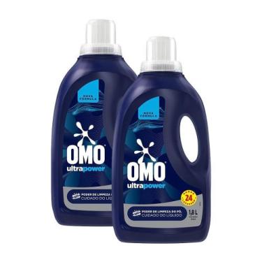 Imagem de Kit 2 Lava-Roupas Líquido Omo Ultra Power 1,8l