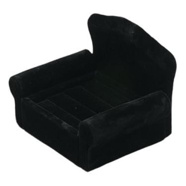 Imagem de MotiveTech Suporte para Anéis, Porta-brincos, Caixa para Guardar Colares, Presente para Mulheres, Organizador de Joias, Bandeja para Anéis para Penteadeira, Preto