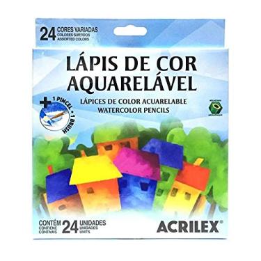 Imagem de Lápis de Cor Aquarelavel Caixa com 24 unidades + 1 Pincel - Acrilex