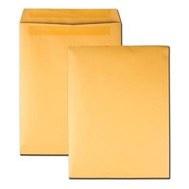 Imagem de Quality Park Envelopes de correspondência de catálogo 10 x 13, fechamento de envelope autovedante Redi-Seal, papel kraft durável de 12,7 kg, 250 por caixa (QUA43762), marrom claro