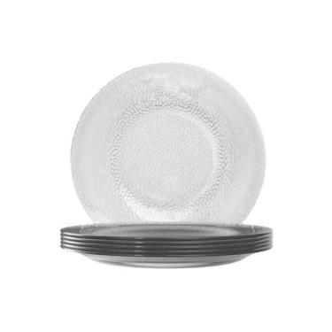 Imagem de Conjunto Pratos Rasos Acqua Vidro Temperado 12 Unidades 23cm - Nadir