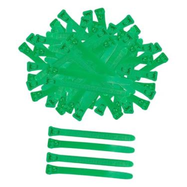 Imagem de KiBcsLic 100 peças anéis de coxa de frango acessórios de galinheiro reutilizáveis ​​com zíper design anéis de pé de aves etiquetas de frango para patos bantam, Verde