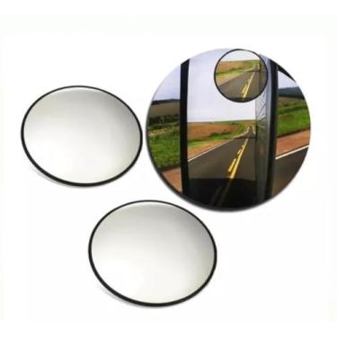 Imagem de Espelho Auxiliar Convexo Olho De Boi 9 cm - Adesivo (unitario)