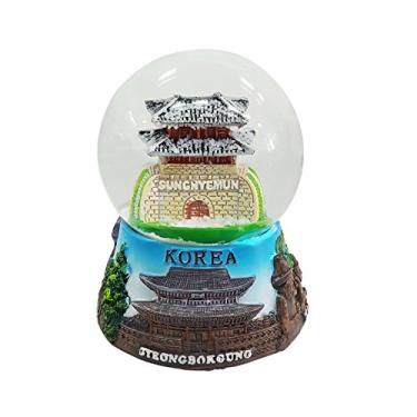 Imagem de Globo de neve com design de cristal Sungnyemun South Gate Seoul Korea Namdaemun globo de neve miniatura globos de água cidade globos de neve, Medium