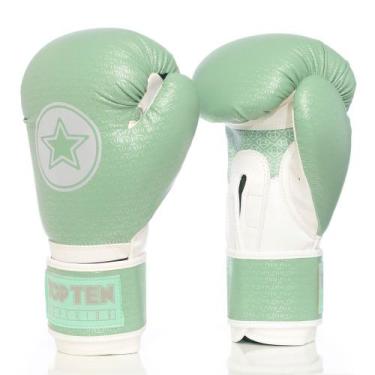 Imagem de Luva de Boxe e Muay Thai SUPERIOR - Top Ten, Verde, 16OZ