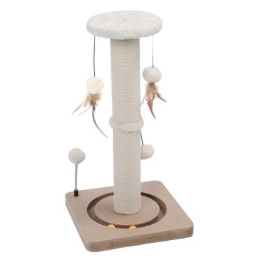 Imagem de Luqeeg árvore para Gatos com Poste para Arranhar, Resistente e Bem Feito Poste para Arranhar Gatos em Sisal Brinquedos Torre para com Arranhador com 4 Mini Bolas Suspensas