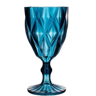 Imagem de Taça de Acrílico 330ml para Água,Vinho 6un Diamond - Lyor, Azul
