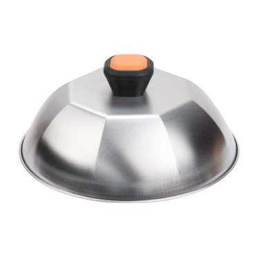 Imagem de Bothyi Tampa de grelha de aço inoxidável para grelha de alta resistência, cúpula para derreter queijo para churrasco, hambúrguer, teppanyaki, hambúrgueres,