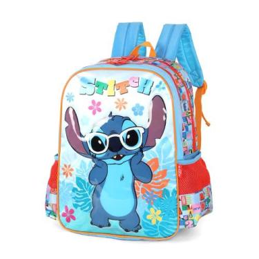 Imagem de Mochila Infantil De Costas Escolar Stitch Luxcel, Laranja, Único