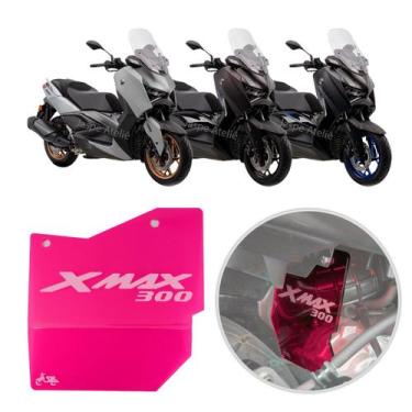 Imagem de Protetor Motor Scooter Acrílico Rosa Yamaha Xmax 300 - Jaspe Ateliê