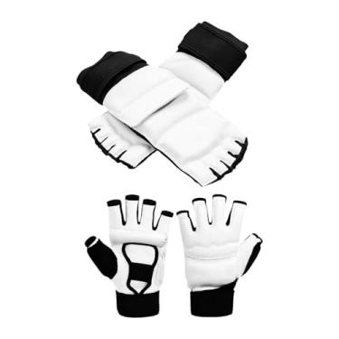 Imagem de harayaa Equipamento de treino de taekwondo e karatê, luvas de meio dedo, bandagens de kickboxing, luvas protetoras de pés para academia infantil em casa, mma, Xl