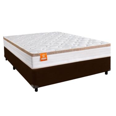 Imagem de Colchão Casal Molas Ensacadas + Box Marrom - Isis Real Inducol