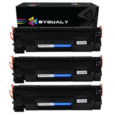 Imagem de Kit 3x Toner Cartucho Compatível Hp Cb435a Cb436a Ce278a Ce285a2, p1102, p1102w, m1210, m1212, m1130, m1132, m1217, m1217fw, p1006, p1005, p1505, m1120, m1522, p1505n, m1522n, m1522nf, p1566 Novo