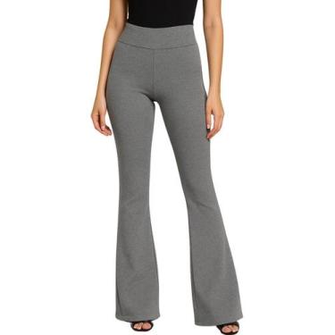 Imagem de Calça Flare Bailarina Legging Fitness Cintura Alta de Academia - c6 FR