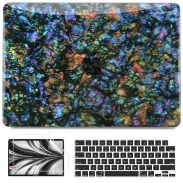 Imagem de B BELK Compatível com MacBook Air 13 polegadas 2025 2024 2023 2022 M4 M3 M2 A3240 A3113 A2681, capa rígida de plástico para MacBook Air 13,6 polegadas + capa de teclado + protetor de tela, pérola