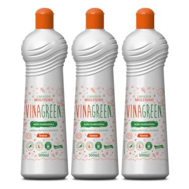 Imagem de 3 Limpador Multiuso Hipoalergênico 500ml Ação Clareadora Limpa Mofo Boloro Maus Odores Cozinha Armário Banheiro Fungos Bactérias (Laranja)