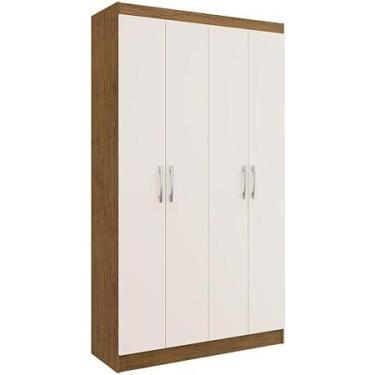 Imagem de Armário Multiuso 4 portas DUETO NOGUEIRA/OFF WHITE - DORIPEL