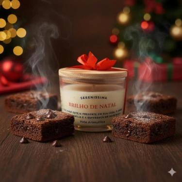Imagem de Vela Aromática Brilho de Natal 120g com Cera de Coco e Pavio de Algodã