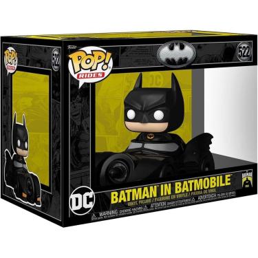 Imagem de Funko POP! Rides Deluxe - DC Comics Batman 85 Anos - Batman no Batmóvel (1989) 522