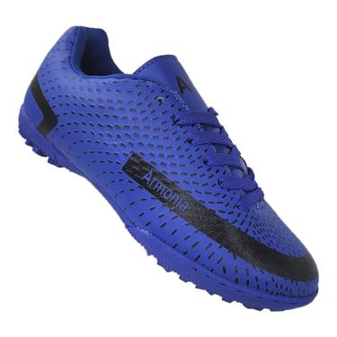 Imagem de Tênis de futebol sintéticos para bebês para adultos azuis - tamanho 32 a 41