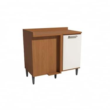 Imagem de Balcão de Canto 1 Porta 98cm com Tampo Linna - Kappesberg