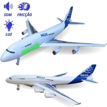 Imagem de Avião De Brinquedo Airbus Plástico Realista - Europio