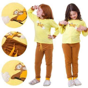 Imagem de Pijama infantil Unissex para Meninos ou Meninas, conjunto de roupas, m