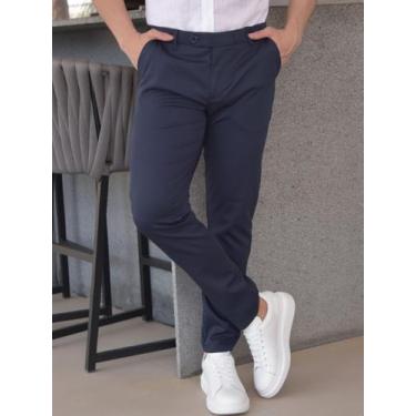 Imagem de Calça Social em Alfaiataria Masculina Skinny com Tecnologia que Nao Am