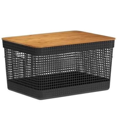 Imagem de Cesto Organizador 20L para Banheiro Lavanderia Escritório Sala Caixa p